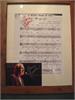FRAMED SHEET MUSIC "WHITER SHADE OF PALE "SIGNED BY GARY BROOKER "PROCOL HARUM